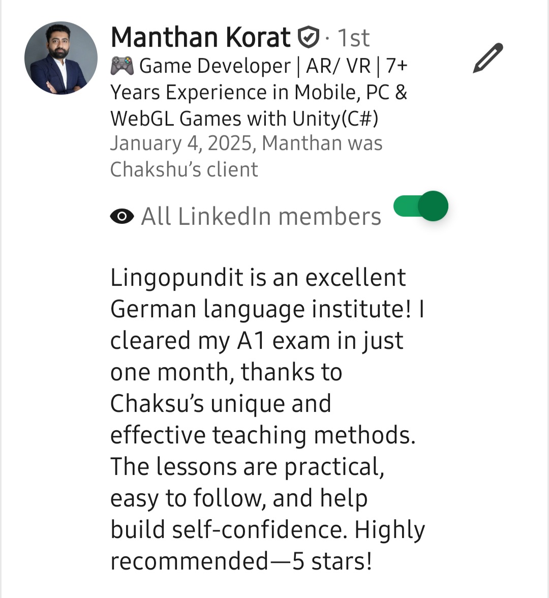 LinkedIn recommendation 11